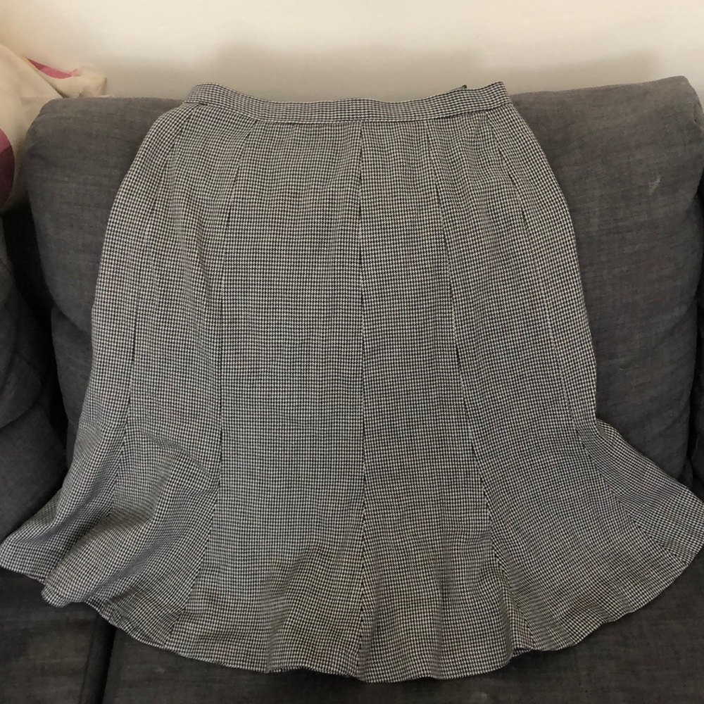 Mini checkerboard knee length skirt